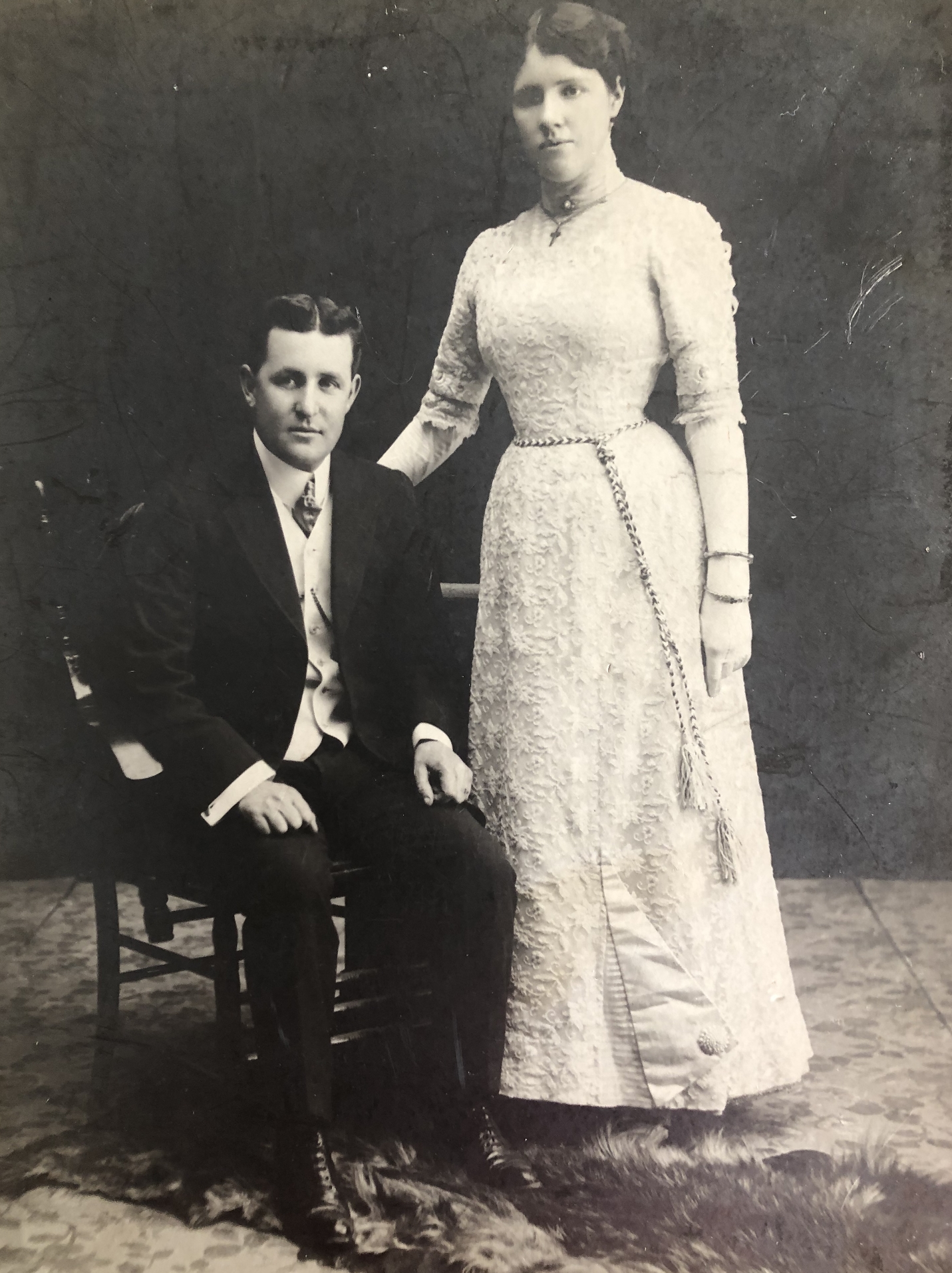 Oswald and Kathleen on their Wedding Day